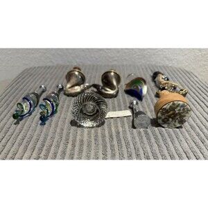 Assorted Lot Of Vintage Fine Wine Stoppers Multiple Materials